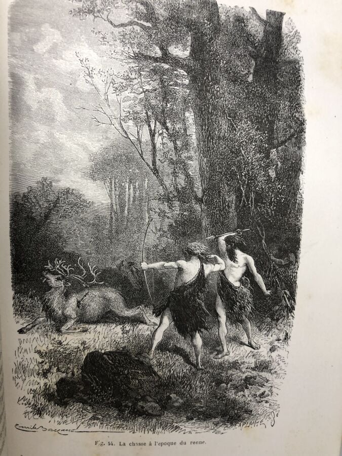 FIGUIER (Louis). - L'Homme primitf. Édité Paris chez Librairie de . Hachette et…