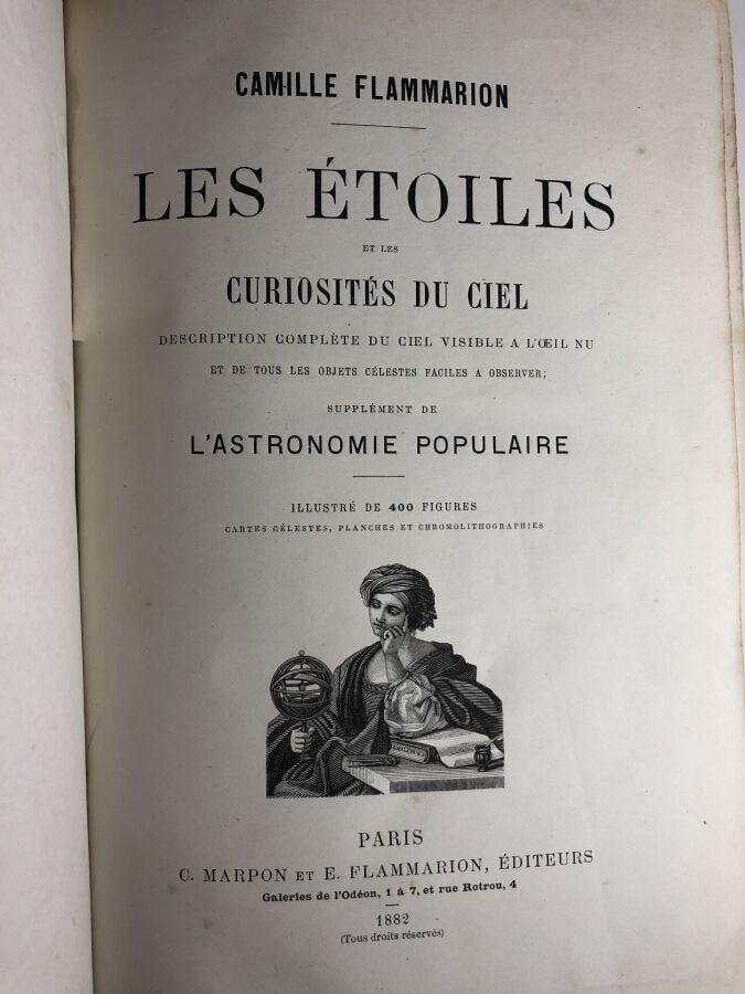 FLAMMARION (Camille). - Les étoiles et les curiosités du ciel. Edité à Paris ch…