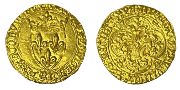 France - Charles VI (1380-1422) - Ecu d'or - A : Ecu de France couronné - R : C…