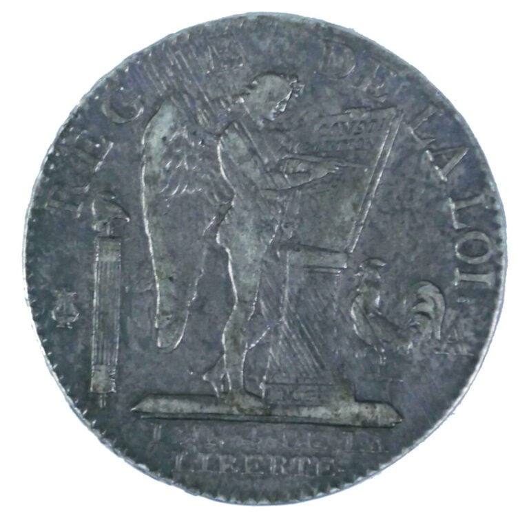 France - Constitution (1791-1792) - 3 Livres François 1792 A (Paris) - A : Tête…