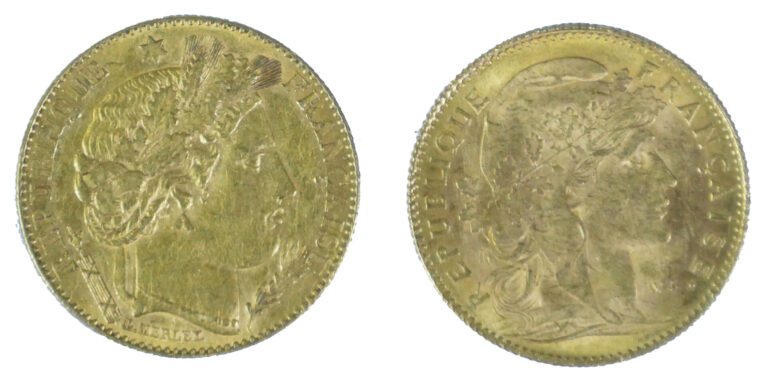 France - Divers - Lot de deux monnaies de 10 Francs comprenant : - -Une 10 Fran…