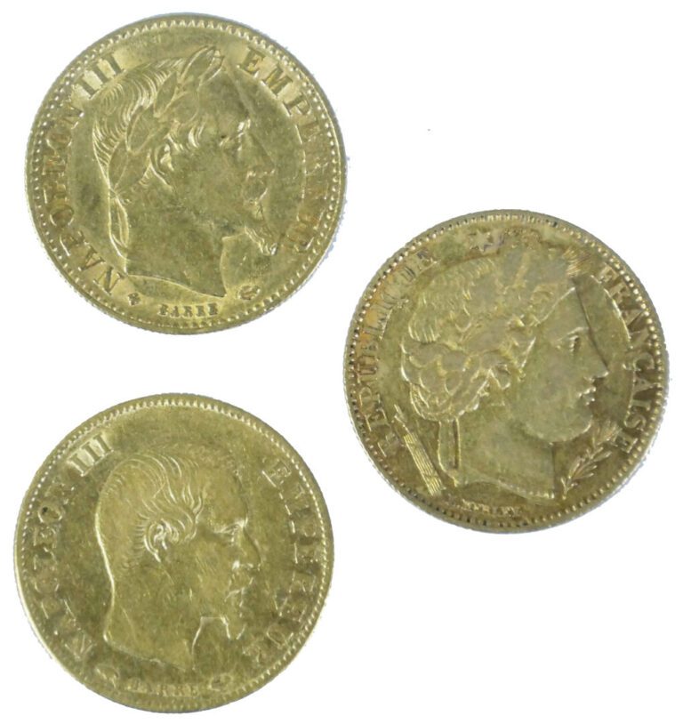 France - Divers - Lot de trois monnaies de 10 Francs comprenant : - -Une 10 Fra…
