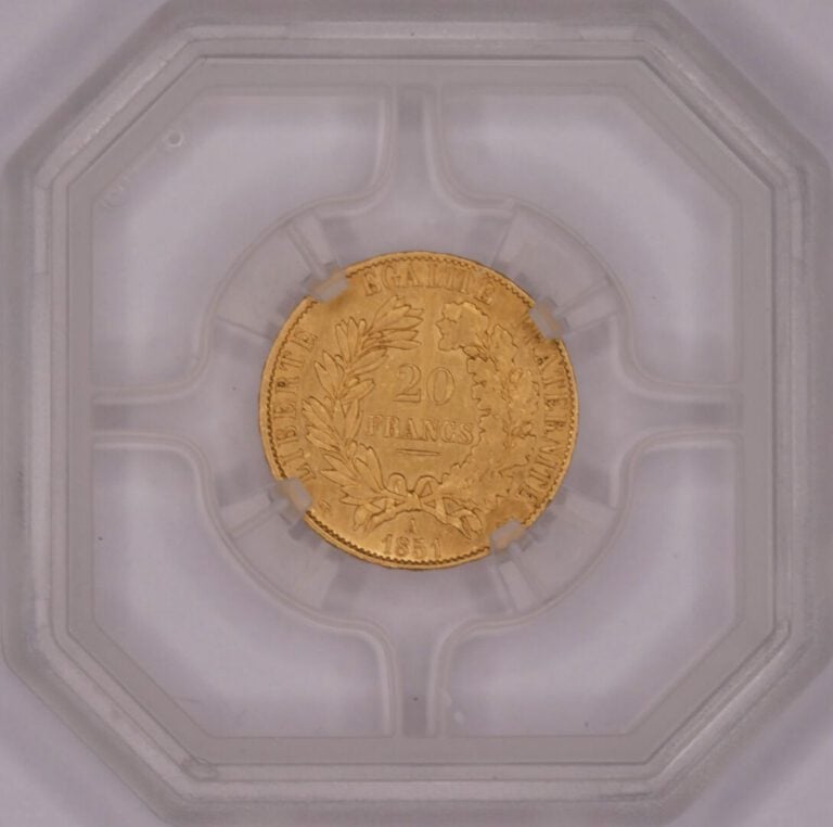 * France - IIe République (1848-1852) - 20 Francs Cérès 1851 A (Paris) - A : Tê…