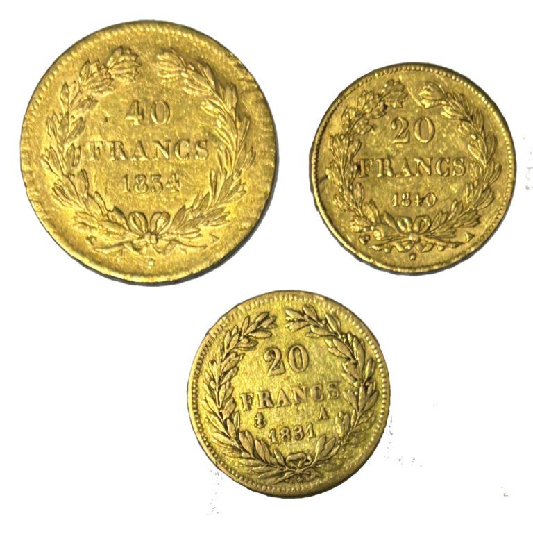 France - Louis Philippe Ier (1830-1848) - Lot de trois monnaies comprenant : -…
