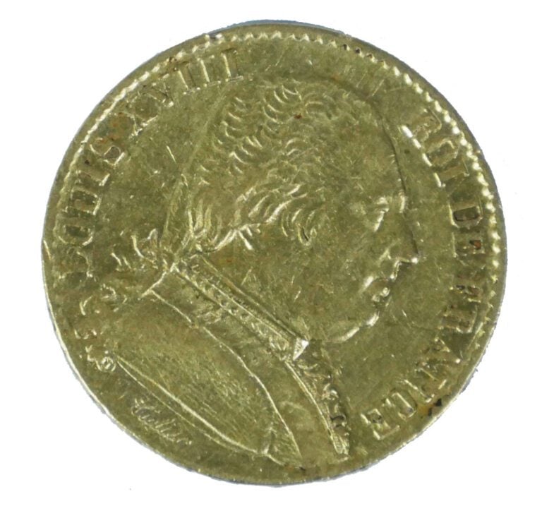 France - Louis XVIII (1815-1824) - 20 Francs 1814 A (Paris) - A : Buste habillé…