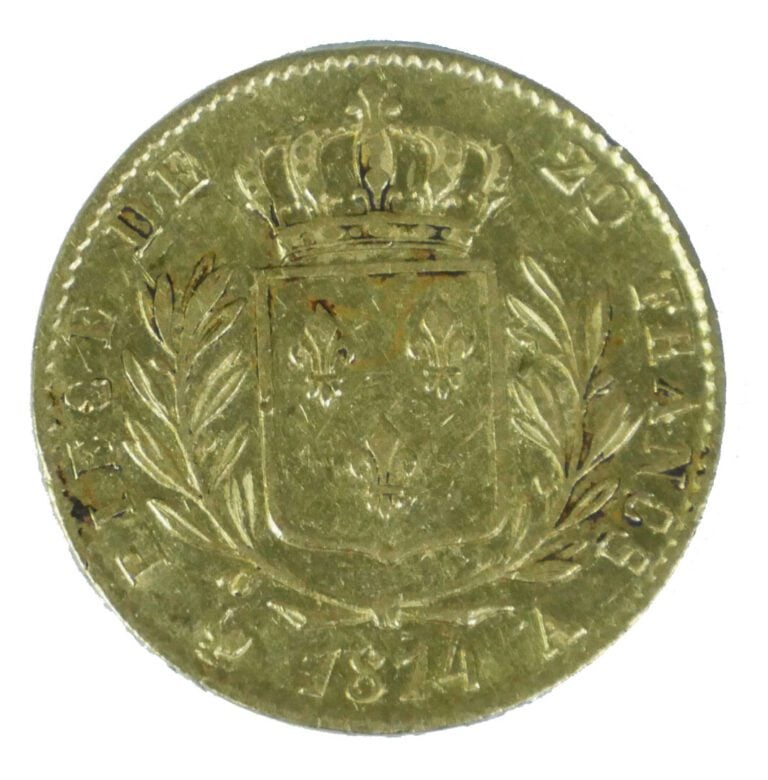 France - Louis XVIII (1815-1824) - 20 Francs 1814 A (Paris) - A : Buste habillé…