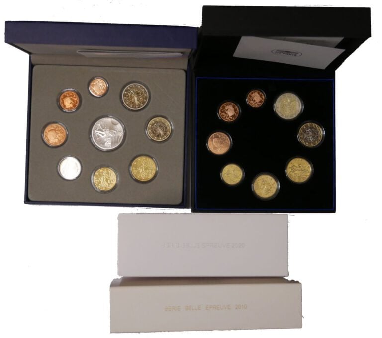 France - Monnaie de Paris - Lot de deux coffrets BE (Belle Épreuve) années 2010…