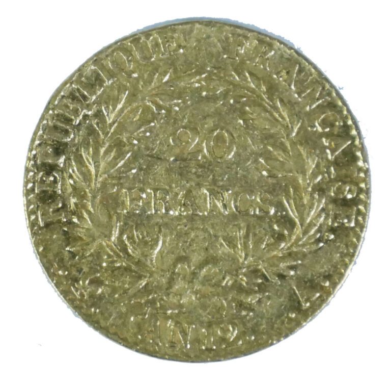 France - Napoléon Ier (1804-1815) - 20 Francs An 12 A (Paris) - A : Tête nue à…
