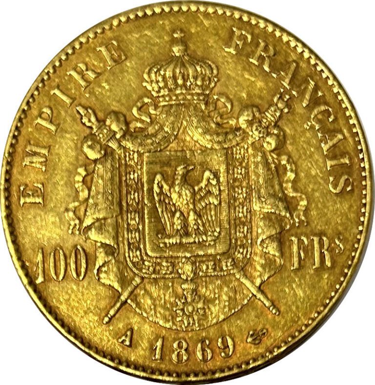 France - Napoléon III (1852-1870) - 100 Francs Napoléon III Tête laurée 1869 A…