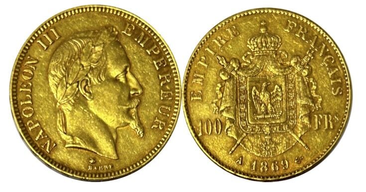France - Napoléon III (1852-1870) - 100 Francs Napoléon III Tête laurée 1869 A…