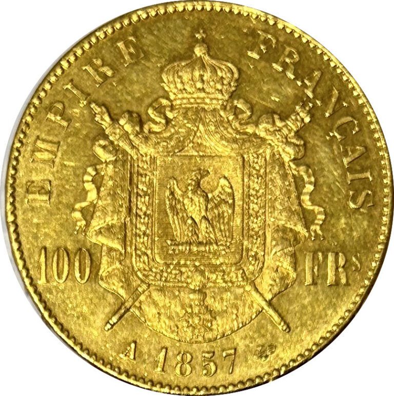 France - Napoléon III (1852-1870) - 100 Francs Napoléon III Tête nue 1857 A (Pa…