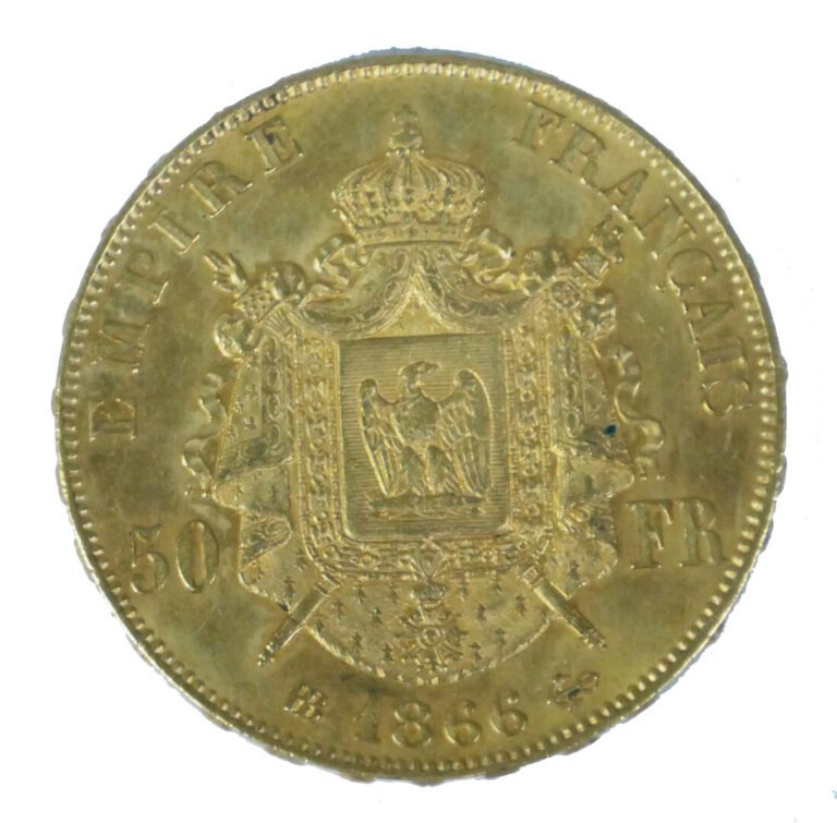 France - Napoléon III (1852-1870) - 50 Francs Napoléon III Tête laurée 1866 BB…
