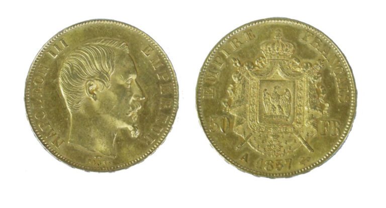 France - Napoléon III (1852-1870) - 50 Francs Napoléon III Tête nue 1857 A (Par…