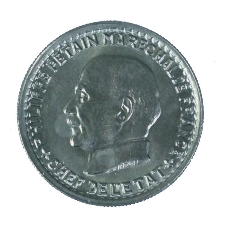 France - Régime de Vichy (1944-1944) - 5 Francs Pétain 1941 - A : Tête à gauche…