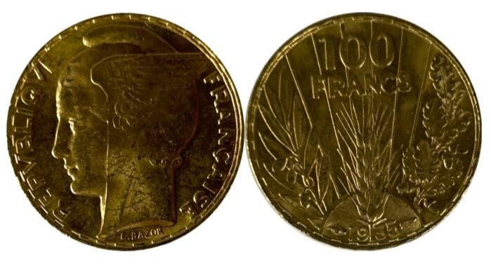 France - Troisième République (1870-1940) - 100 Francs Bazor 1935 - A : Tête de…