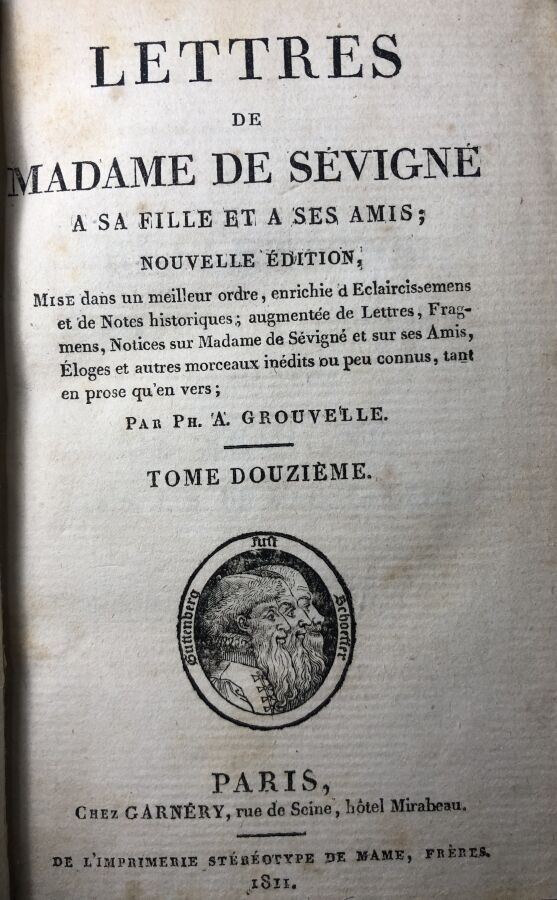 GROUVELLE (Ph. A.). - Lettres de Madame De Sévigné a sa fille et a ses amis. Ed…