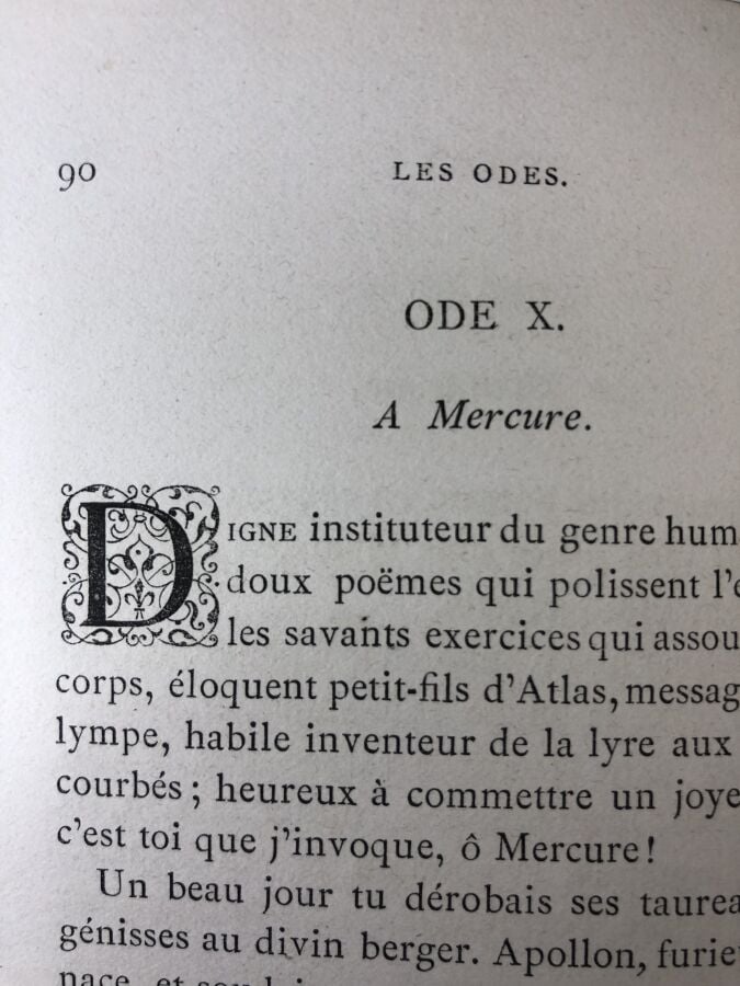 HORACE - Les oeuvres d'Horace poëte latin du siècle d'Auguste. Odes - Satires -…