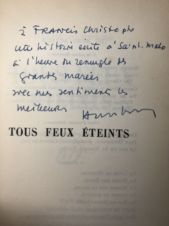 HUMBOURG (Pierre). - Tous feux éteints. Edité à Paris chez Gallimard en 1928. D…