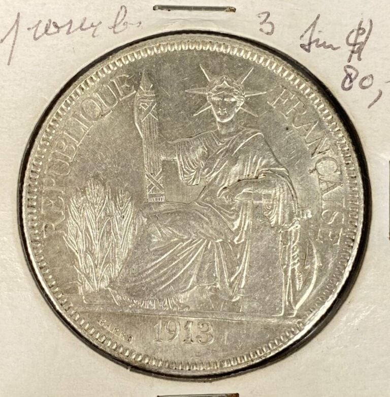 Indochine Française: Piastre de Commerce en argent 1313. - Poids 27g