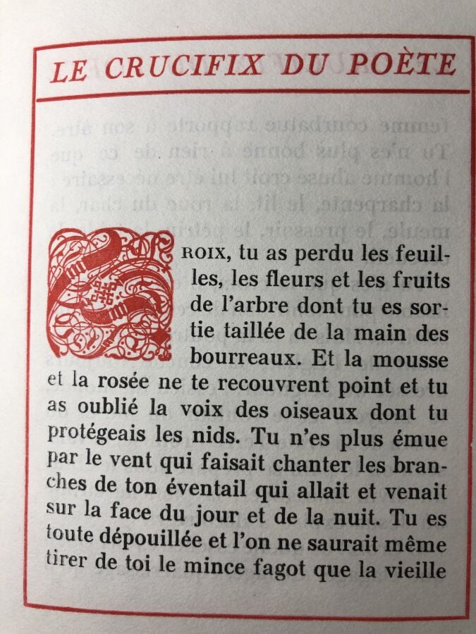 JAMES (Francis) - Le crucifix du poète. Edité à Paris chez Maurice d'Hartoy en…