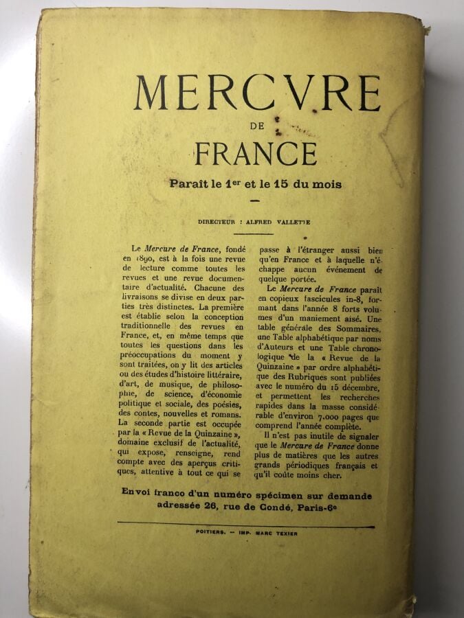 KIPLING (Ruyard) - Simples contes de la montagne. Édité à Paris chez Mercvre de…