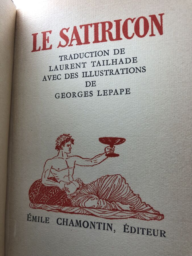 LEPAPE (Georges). - Le Satiricon de Pétrone. Edité à Paris chez Flammarion en 1…