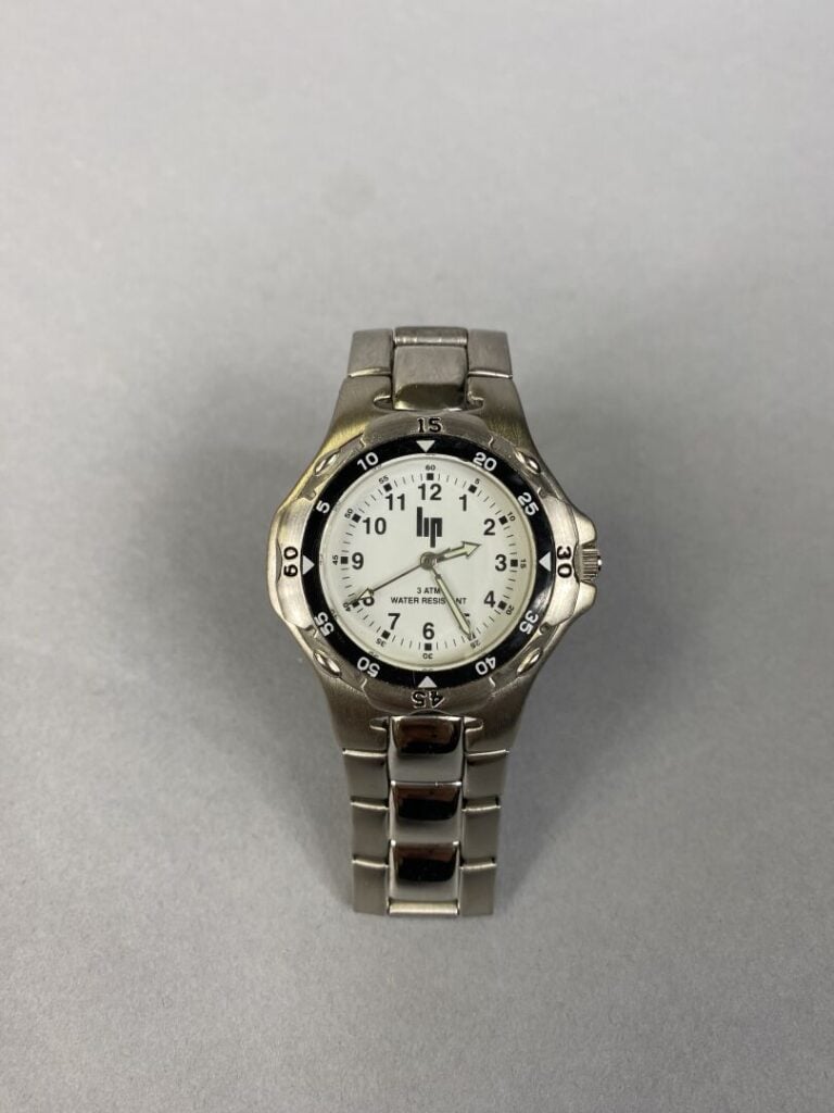 LIP - Montre d'homme à maillons en métal chromé - Dans sa boite