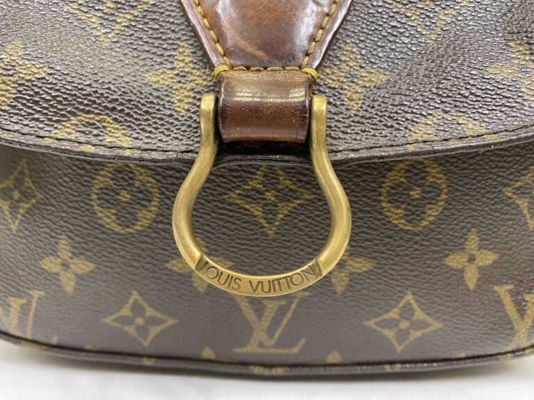 Louis VUITTON - Sac "Saint Cloud" en toile monogram et cuir naturel, bandoulièr…