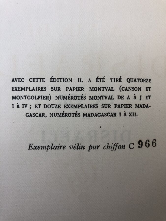MAUROIS (andré). - La vie de Disraëli. Édité à Paris chez Bernard Grasset en 19…