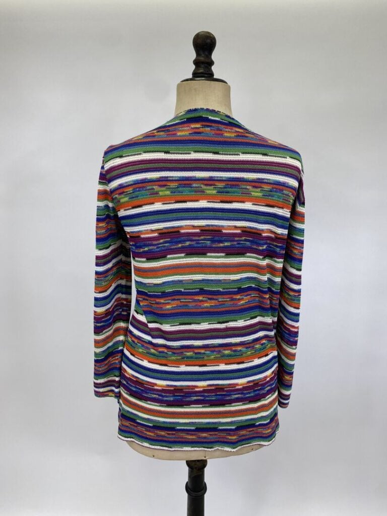MISSONI - Gilet long à rayures multicolore - Long : 70 cm