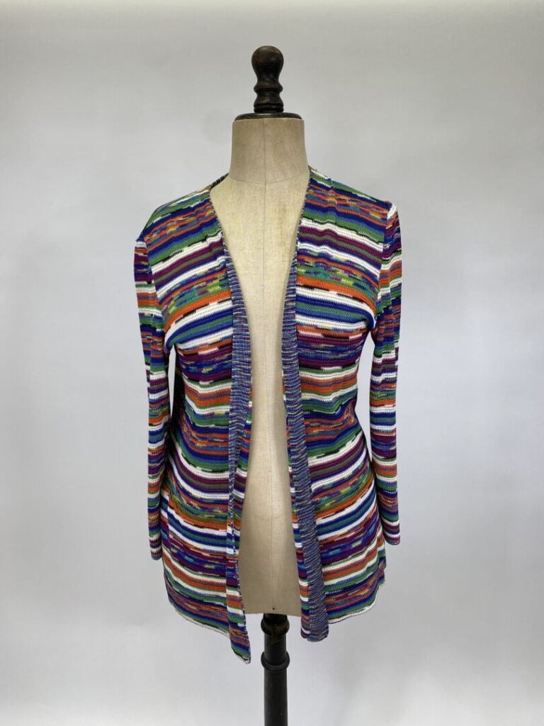 MISSONI - Gilet long à rayures multicolore - Long : 70 cm