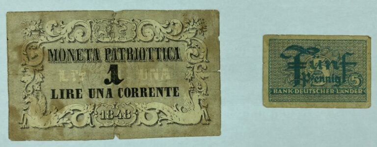 Monde - Divers - Lot de six billets du monde comprenant : - -Un billet de 100 R…