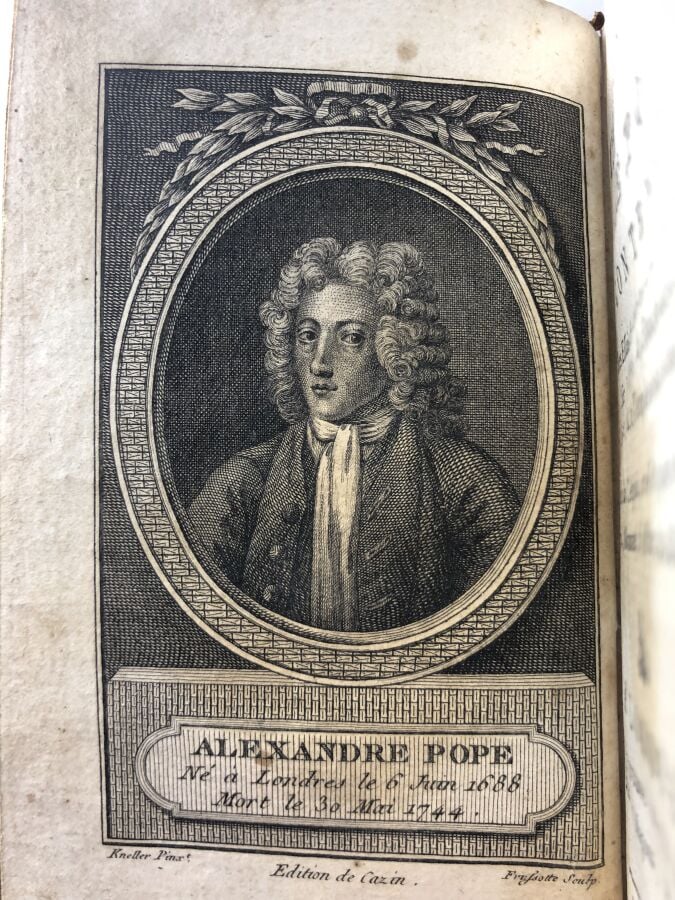 POPE (Alexander). - Les chef-d'oeuvres de Pope. Edité à Londres sans mention d'…