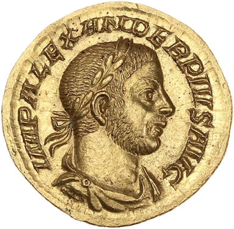 Rome - Alexandre Sévère (222-235) - Auréus - A : Tête laurée à droite d'Alexand…