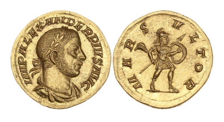 Rome - Alexandre Sévère (222-235) - Auréus - A : Tête laurée à droite d'Alexand…