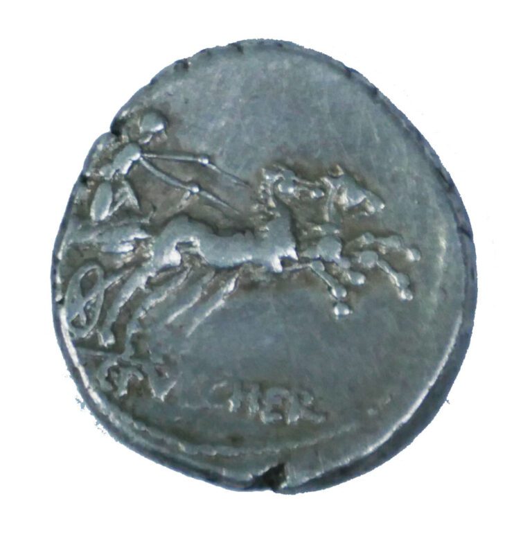 * Rome - Claudia (110-109 avant J.C) - Denier - A : Tête casquée de Rome à droi…