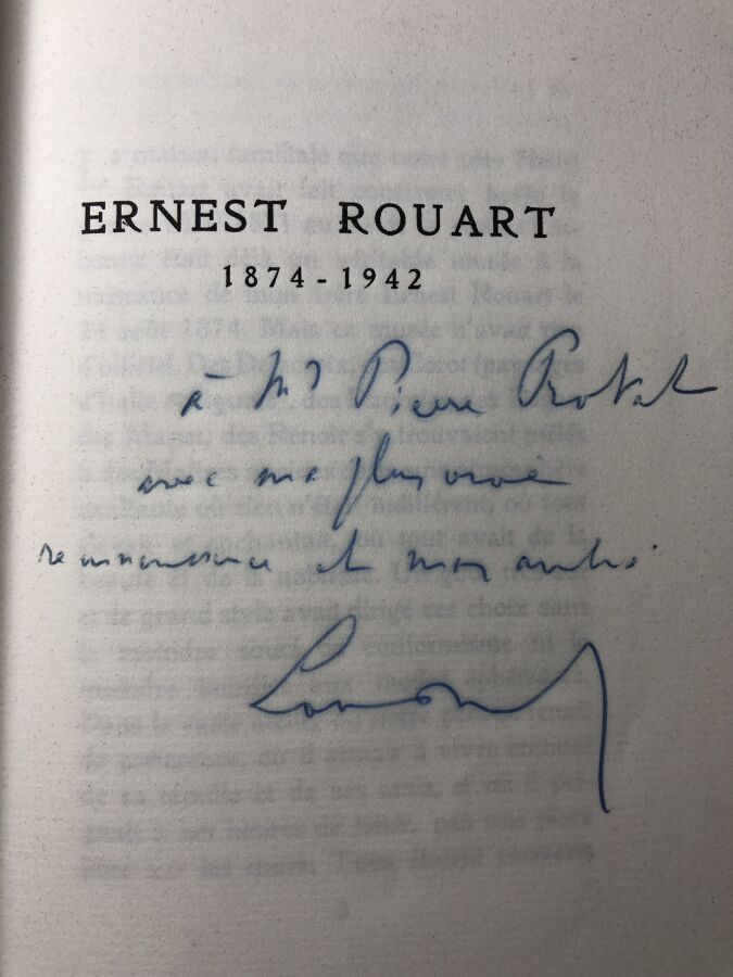 ROUART (Ernest). - Ernest Rouart 1874 - 1942. Edité sans lieu d'édition, sans m…