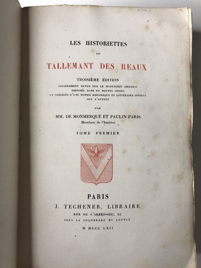 TALLEMANT DES REAUX (Gédéon). - Les historiettes de Tallemant des Reaux. Edité…