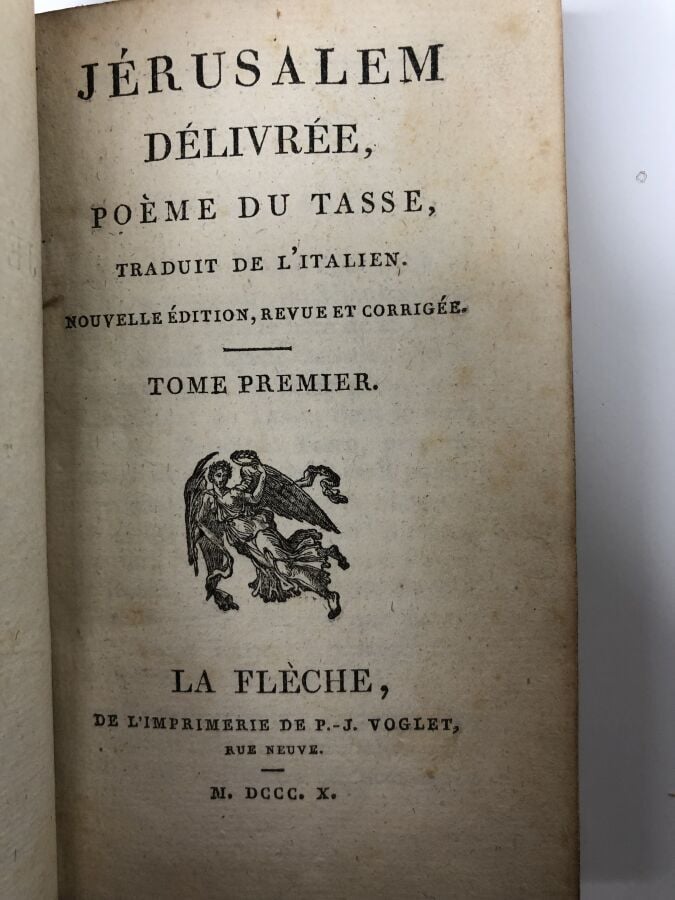 TASSE (Torquato) - Jérusalem délivrée, poème du tasse, 2 volumes. Édité à La Fl…