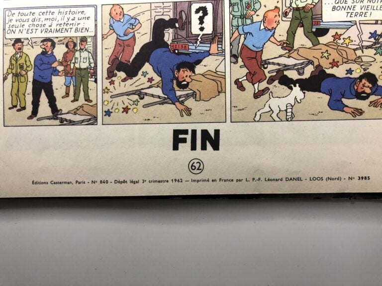 [TINTIN] HERGE. - Les aventures de Tintin; On a marché sur la Lune. Édité sans…
