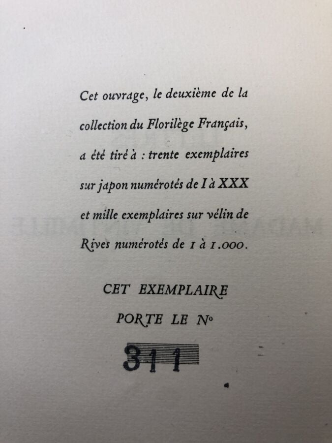 VAUDOYER (Jean-Louis). - Joubert lettres à madame de Vintimille. Édité à Paris…