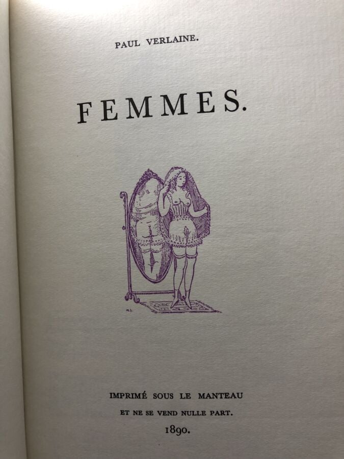 VERLAINE (Paul). - OEuvres libres, les amies. Femmes. Hombres. Edité à Paris au…