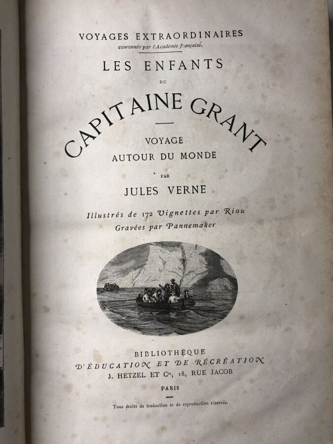 VERNE (Jules). - Les enfants du capitaine Grant. Edité à Paris chez J. Hetzel e…