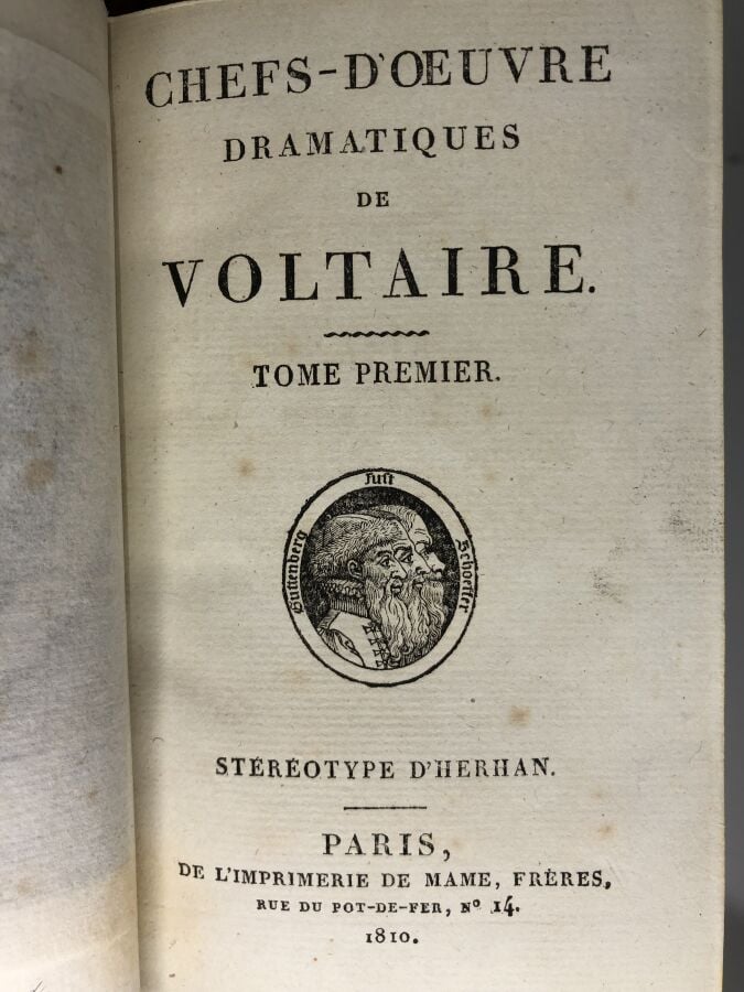 VOLTAIRE (François Marie Arouet de). - Chefs-d'oeuvres dramatiques de Voltaire.…
