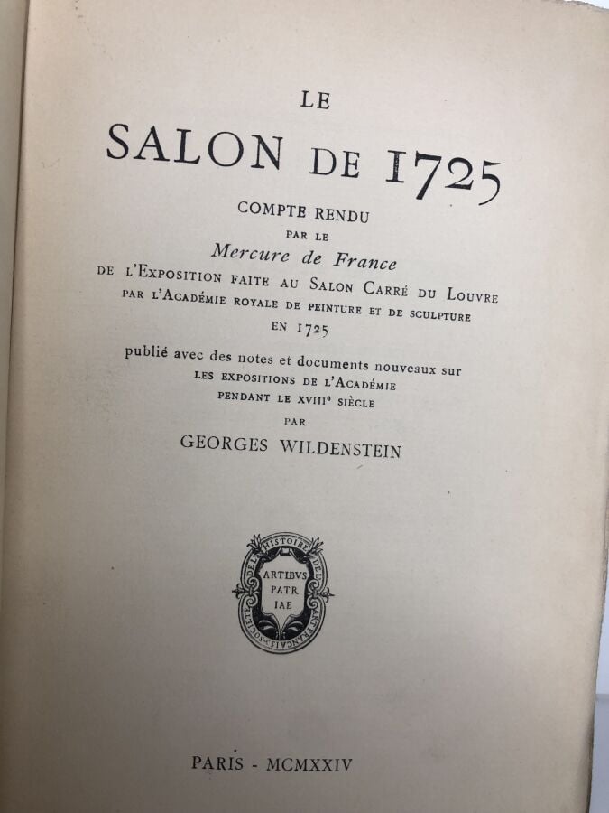 WILDENSTEIN (Georges). - Le salon de 1725. Édité à Paris sans mention d'éditeur…