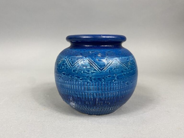 Aldo LONDI (1911-2003), BITOSSI (attribué à), moderne - Vase boule à col ourlé…
