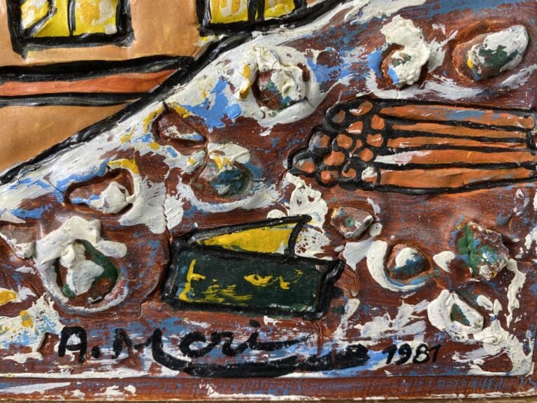 Alexis MORI (1942) - Village de montage - Huile sur panneau - Signé et daté 198…