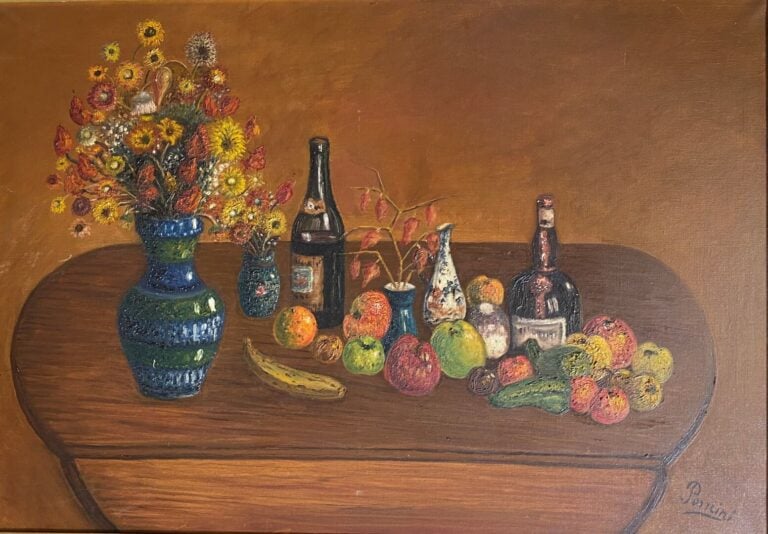 André PONCINI (1916-1988) - Nature morte - Huile sur toile - Signée en bas à dr…