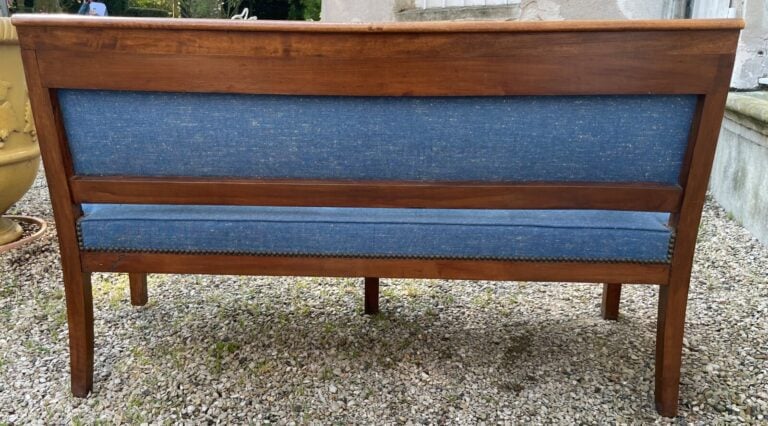 Banquette de couloir en bois tourné de style Louis XIII - 122x74x46 cm