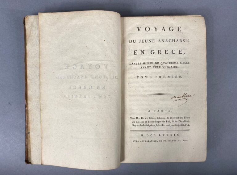 BARTHELEMY (Abbé) - Voyage du jeune Anarcharsis en Grèce, dans le milieu du qua…